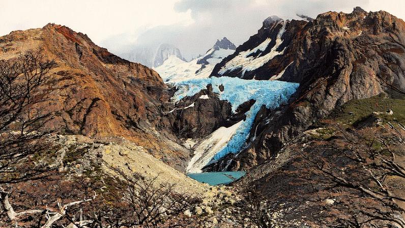 Glaciar Piedras Blancas, na Argentina, em uma imagem de abril de 2019 (Foto: Reprodução)