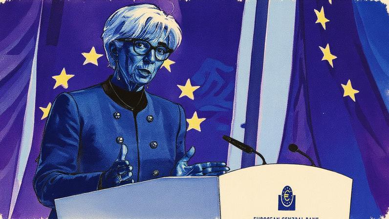 Presidente do BCE, Christine Lagarde, durante coletiva de imprensa em Frankfurt, na Alemanha (Foto: Reprodução)