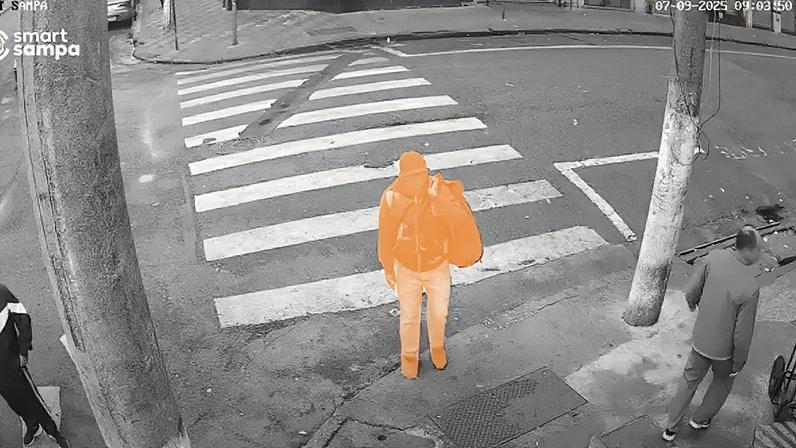 Homem identificado por câmeras de reconhecimento facial (Foto: Reprodução)