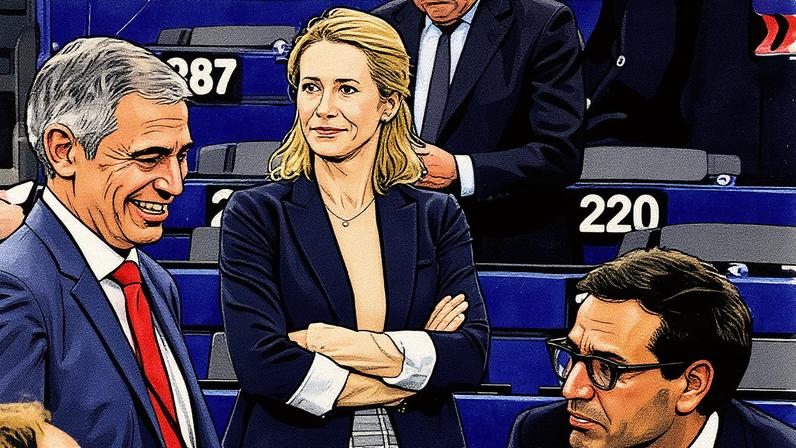 Kaja Kallas discursa no Parlamento Europeu em Estrasburgo (Foto: Reprodução)