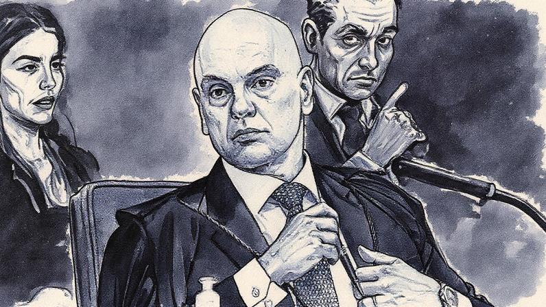 Moraes é alvo de sanção do governo americano ao julgar Bolsonaro, aliado de Trump (Foto: Reprodução)