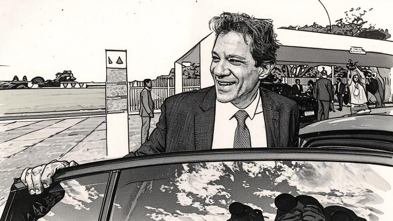 Ministro Fernando Haddad após reunião no Palácio da Alvorada sobre IOF (Foto: Reprodução)