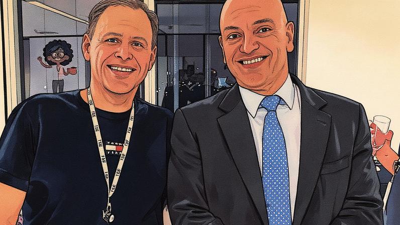 Eduardo Tagliaferro e Alexandre de Moraes em uma foto (Foto: Reprodução)