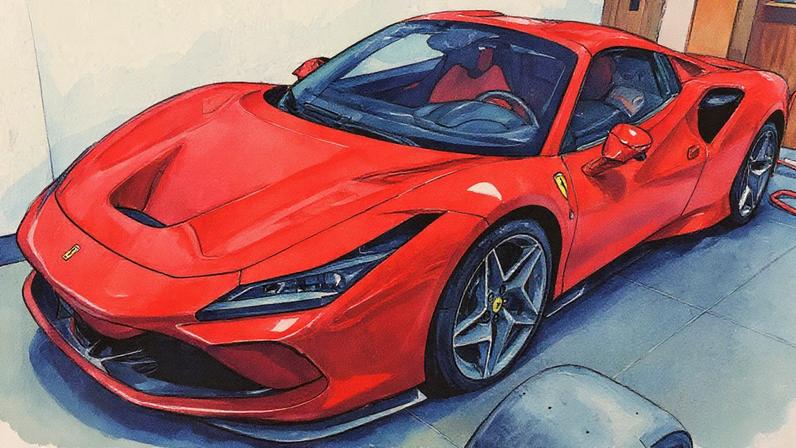 Ferrari apreendida em investigação sobre vazamento da Operação Sem Desconto (Foto: Reprodução)