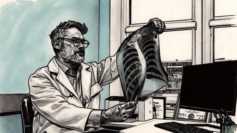 Raio-X de um pulmão (Foto: Reprodução)