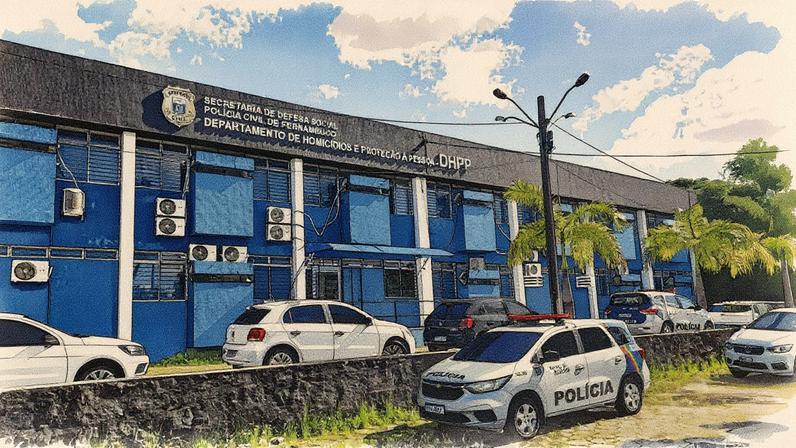 Departamento de Homicídios e de Proteção à Pessoa (DHPP) localizado no Cordeiro, Zona Oeste do Recife (Foto: Reprodução)