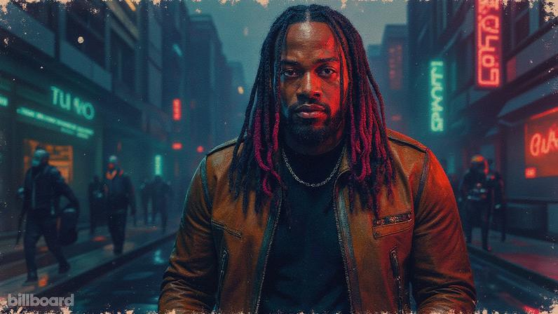 Leon Thomas em uma sessão de fotos para a capa da Billboard (Foto: Reprodução)