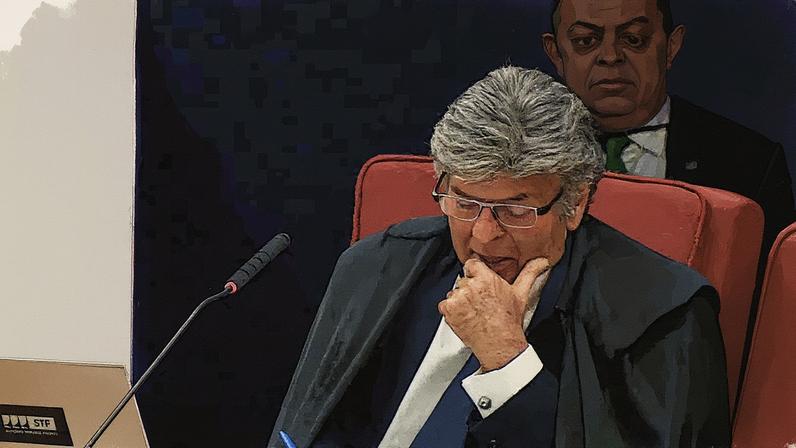 Ministro Luiz Fux participa de interrogatório de Mauro Cid em ação penal no STF (Foto: Reprodução)