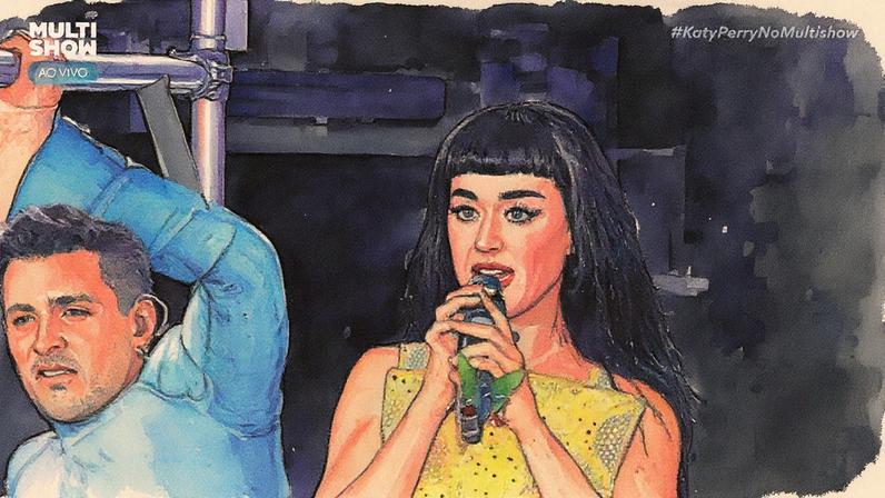 Cantora Katy Perry se apresenta no festival The Town, em São Paulo (Foto: Reprodução)