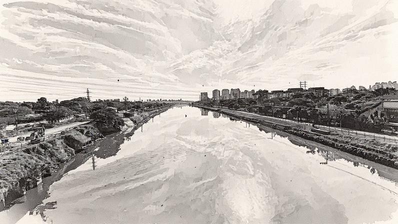 Rio Pinheiros, na cidade de São Paulo (Foto: Reprodução)