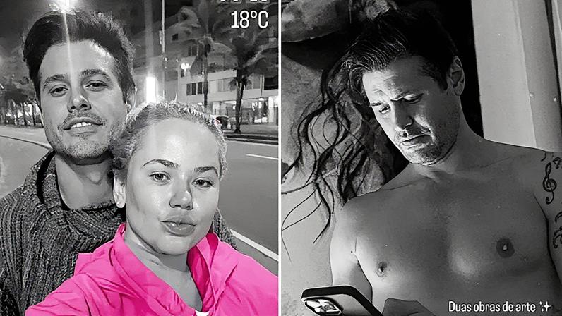 Bia Napolitano e Paulo Duarte celebram um ano do filho, Domenico — Foto: Fabiano Chaves