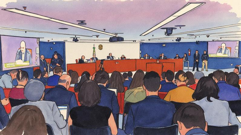 Julgamento de Bolsonaro e outros sete réus no STF (Foto: Reprodução)