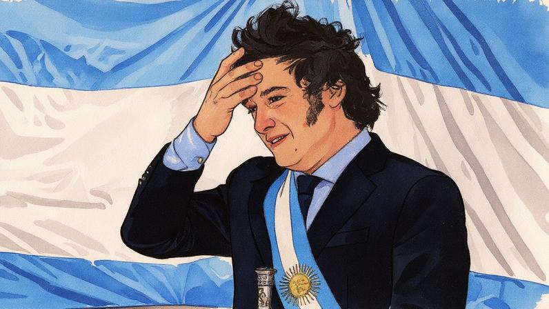 Presidente argentino, Javier Milei, em evento público (Foto: Reprodução)