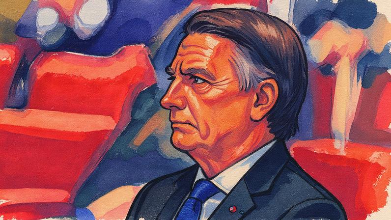 Ex-presidente Jair Bolsonaro durante interrogatório no STF (Foto: Reprodução)