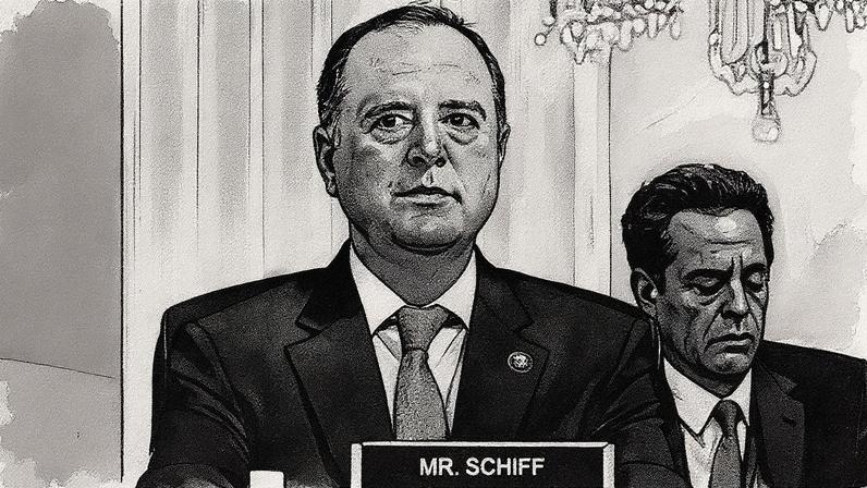 In this June 13, 2022, file photo, Rep. Adam Schiff attends a hearing by the Select Committee to Investigate the January 6th Attack on the U.S. Capitol, in the Cannon House Office Building in Washington, D.C. Chip Somodevilla/Getty Images, FILE