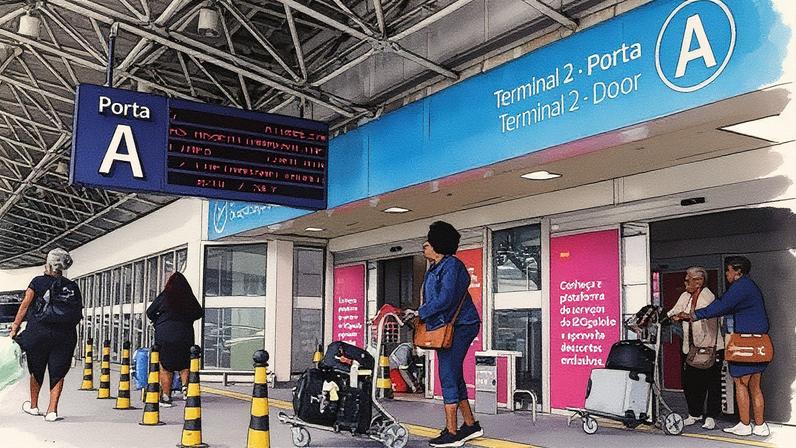 Passageiros no RioGaleão, aeroporto internacional do Rio de Janeiro · Fernando Frazão/Agência Brasil
