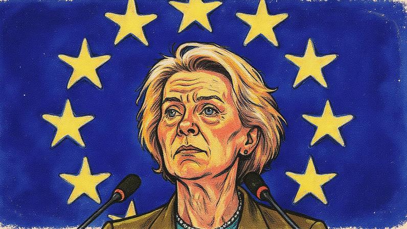 Presidente da Comissão Europeia, Ursula von der Leyen, faz discurso importante no Parlamento Europeu em Estrasburgo, França (Foto: Reprodução)