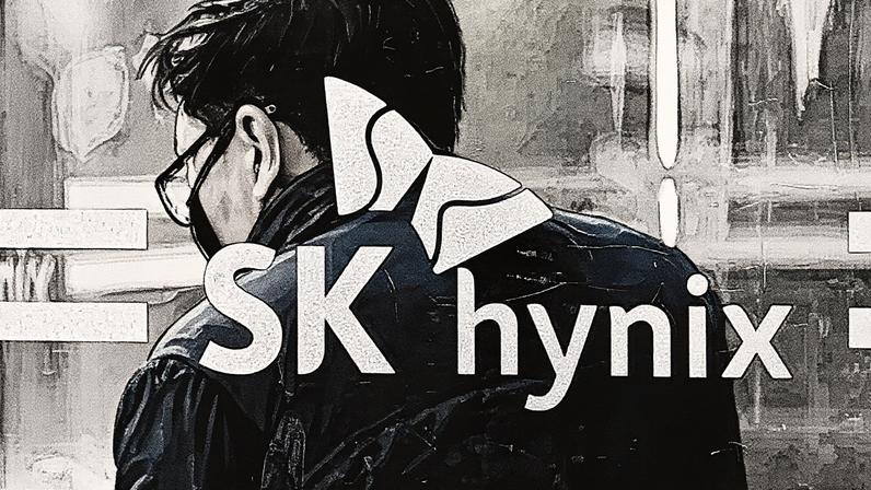 Homem passa pelo logo da SK Hynix no saguão do escritório da empresa em Bundang, Seongnam (Foto: Reprodução)