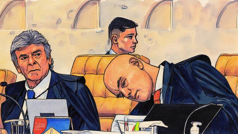Luiz Fux e Alexandre de Moraes, ministros do Supremo Tribunal Federal, posam para a foto (Foto: Reprodução)