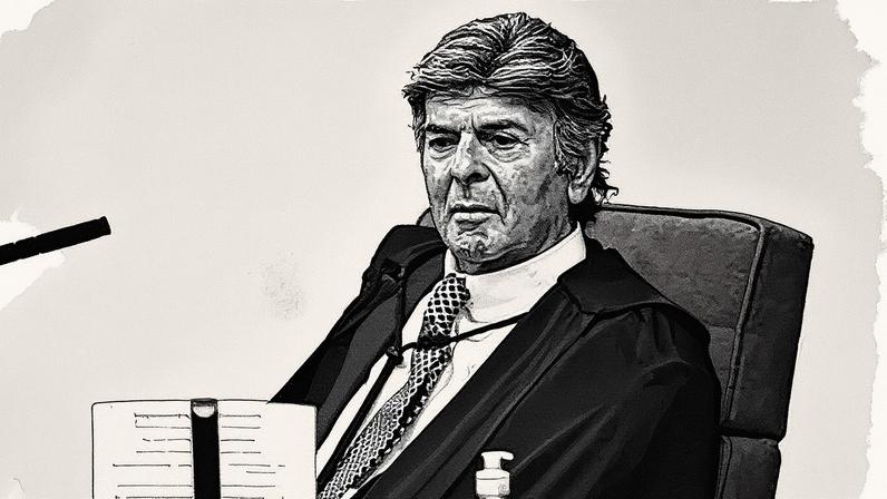 Ministro Luiz Fux, integrante da 1ª Turma do STF, durante julgamento relacionado a Jair Bolsonaro e aliados (Foto: Reprodução)