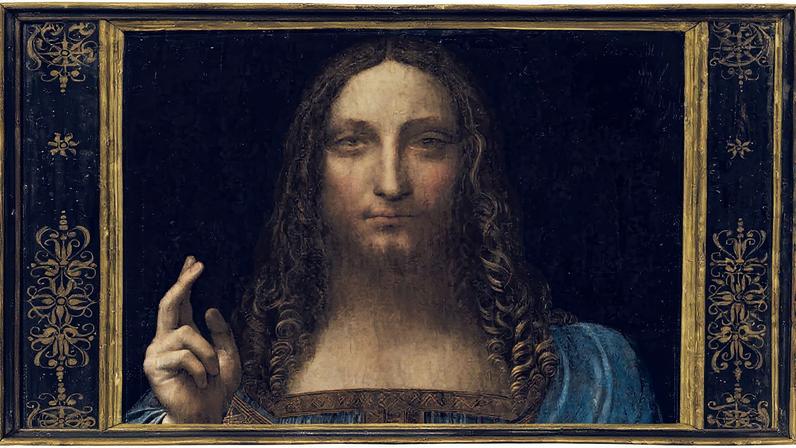 A vestimenta de Salvator Mundi é mais típica das representações da Virgem (Foto: Reprodução)
