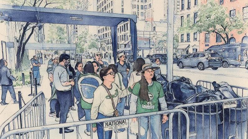 Grupo de brasileiros se mobiliza para hostilizar o presidente Luiz Inácio Lula da Silva em sua chegada a Nova York (Foto: Reprodução)