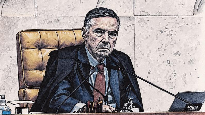 Presidente do STF, Luís Roberto Barroso, durante sessão (Foto: Reprodução)