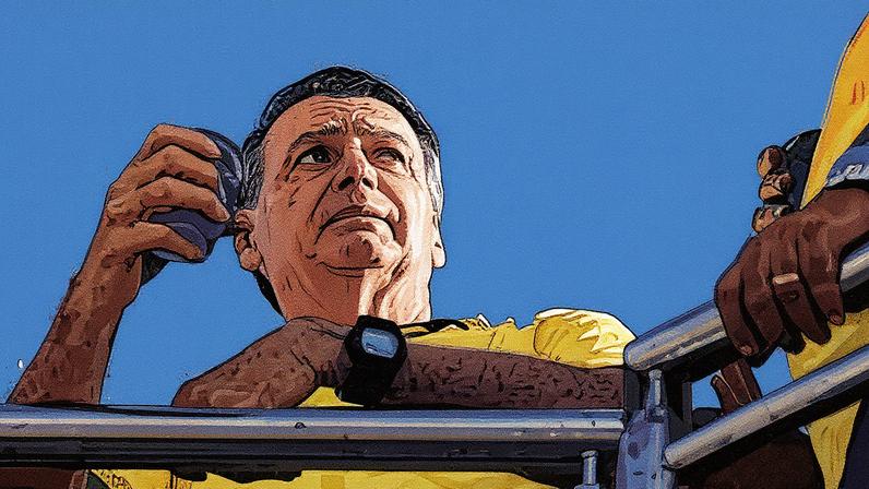 Ex-presidente Jair Bolsonaro durante ato pela anistia em Brasília (Foto: Reprodução)