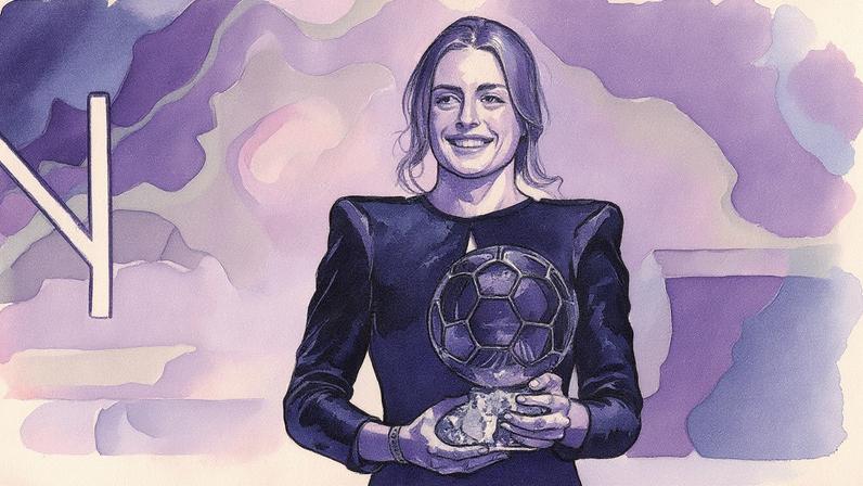 Alexia Putellas recebe prêmio Bola de Ouro (Foto: Reprodução)
