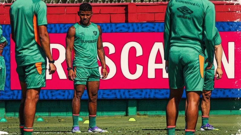 Hércules treina com os titulares do Flu, que voltarão a campo contra o Lanús (Foto: Reprodução)