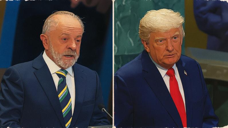 Lula e Trump discursam na ONU (Foto: Reprodução)