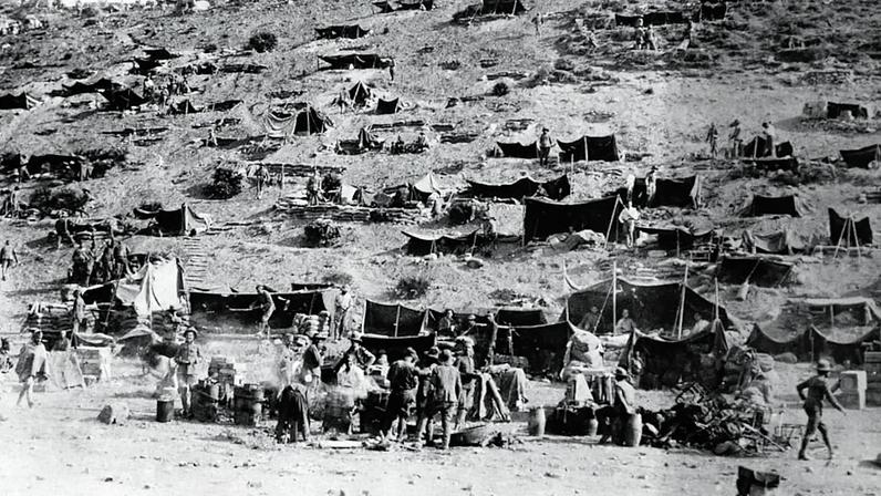 Tropas espanholas em formação durante a guerra de Marruecos (Foto: Reprodução)