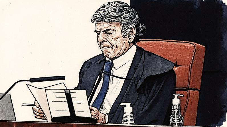 Ministro Luiz Fux durante o julgamento dos réus do núcleo 1 da trama golpista (Foto: Reprodução)