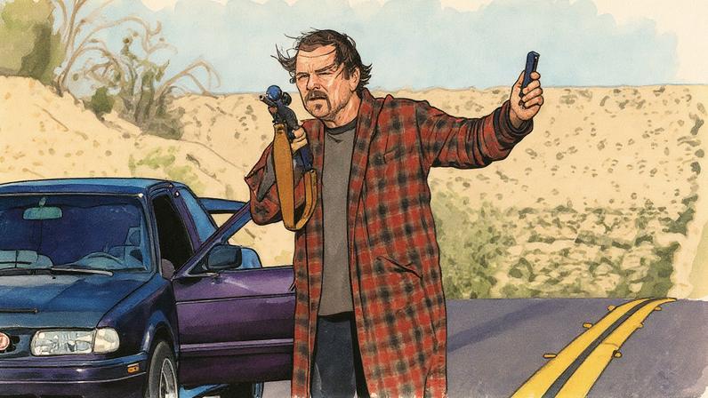 Leonardo DiCaprio em cena de 'Uma batalha após a outra' (Foto: Reprodução)