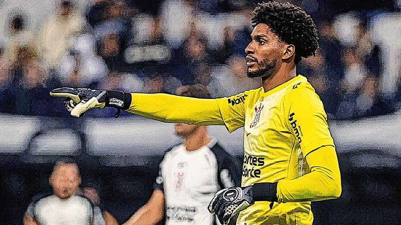 Hugo Souza, goleiro do Corinthians, defende durante partida contra o Athletico-PR na Neo Química Arena pela Copa do Brasil (Foto: Reprodução)
