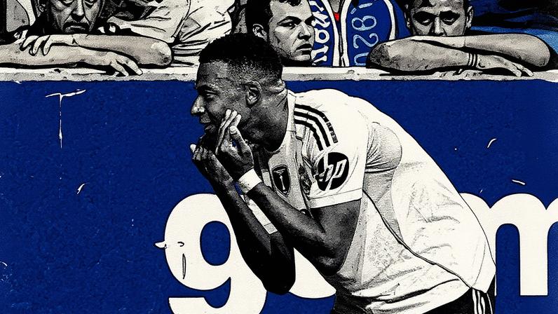 Jogador Mbappé em ação durante partida entre Oviedo e Real Madrid (Foto: Reprodução)