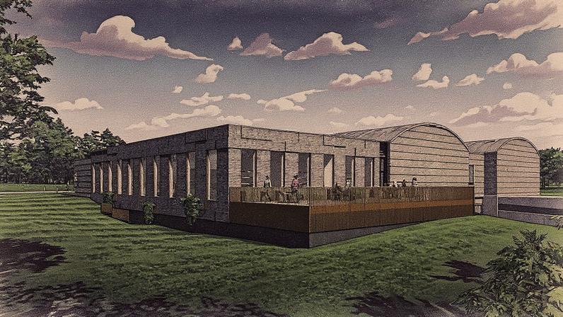 Renderização do Centro de Estudos Curatoriais, Bard College, com destaque para a Ala Keith Haring (Foto: Reprodução)