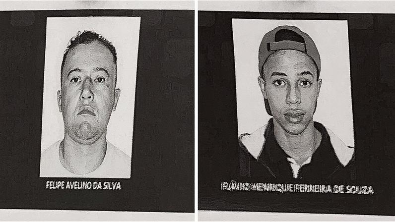 Felipe Avelino da Silva e Flávio Henrique Ferreira de Souza, suspeitos da execução do ex-delegado Ruy Ferraz (Foto: Reprodução)
