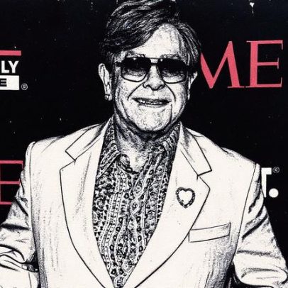Joias brilhantes transformam joelhos de Elton John em peças atemporais