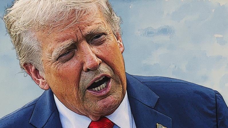 Presidente dos EUA, Donald Trump, fala com a imprensa antes de embarcar no Marine One no gramado sul da Casa Branca em Washington D.C. (Foto: Reprodução)