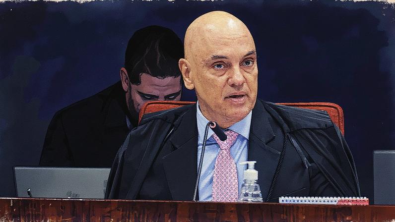Alexandre de Moraes durante a retomada do julgamento da trama golpista (Foto: Reprodução)