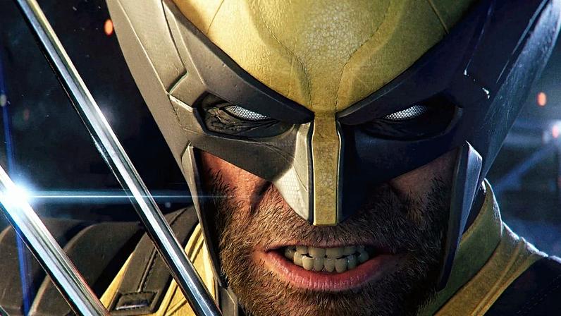 A close-up of Wolverine in his suit