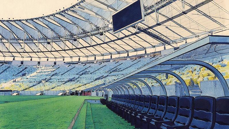 Banco de reservas do Maracanã (Foto: Erica Ramalho)