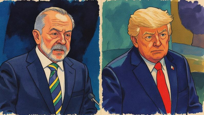 Lula e Trump discursam em um evento na ONU (Foto: Reprodução)