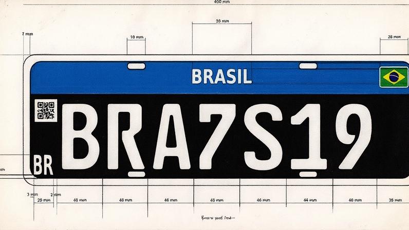 Placa preta para carros (Foto: Reprodução)