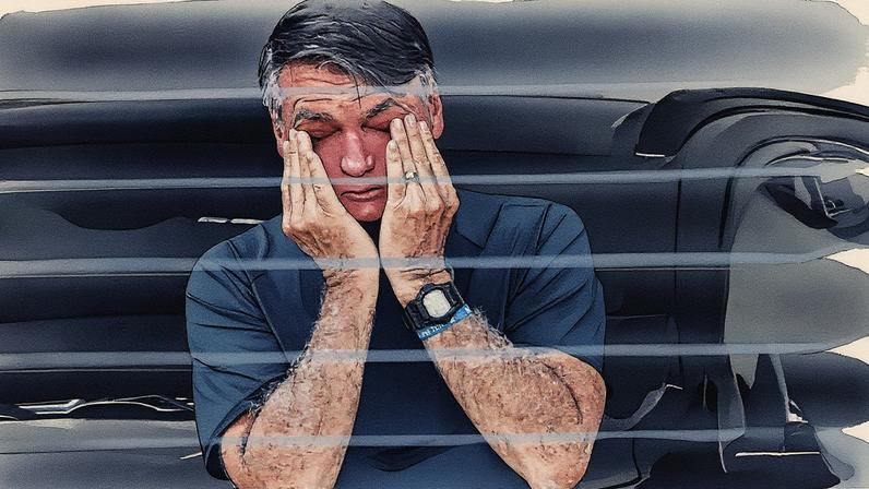 Bolsonaro em prisão domiciliar em 14 de agosto de 2025 (Foto: Reprodução)