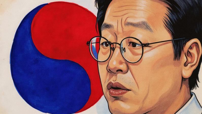 Líder do Partido Democrático da Coreia do Sul faz declaração ao público na Assembleia Nacional em Seul (Foto: Reprodução)