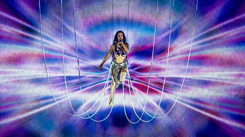 Show da Katy Perry no Palco Mundo durante festival (Foto: Reprodução)