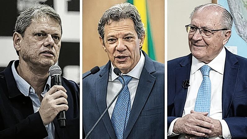 Pesquisa testa Tarcísio, Haddad e Alckmin para o governo de SP em 2026 (Foto: Reprodução)