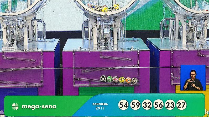 Resultado da Mega-Sena, concurso 2911 (Foto: Reprodução)